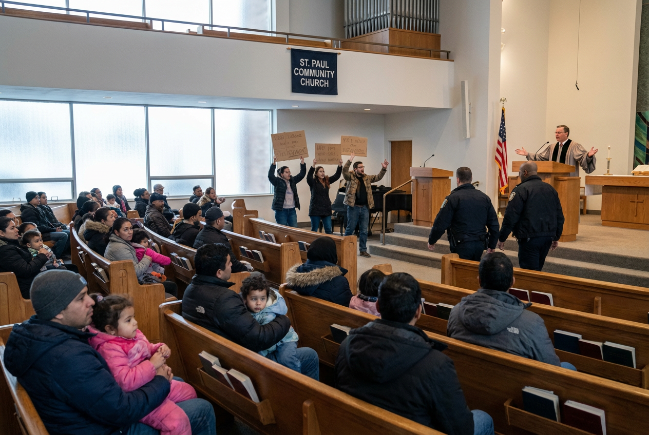 Church Service Disrupted: Faithful Face Hostility