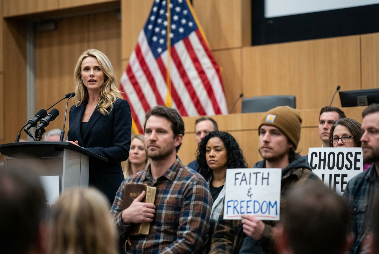 Progressive Lawmaker's radical stance ignites urgent call for believers to stand firm in faith.