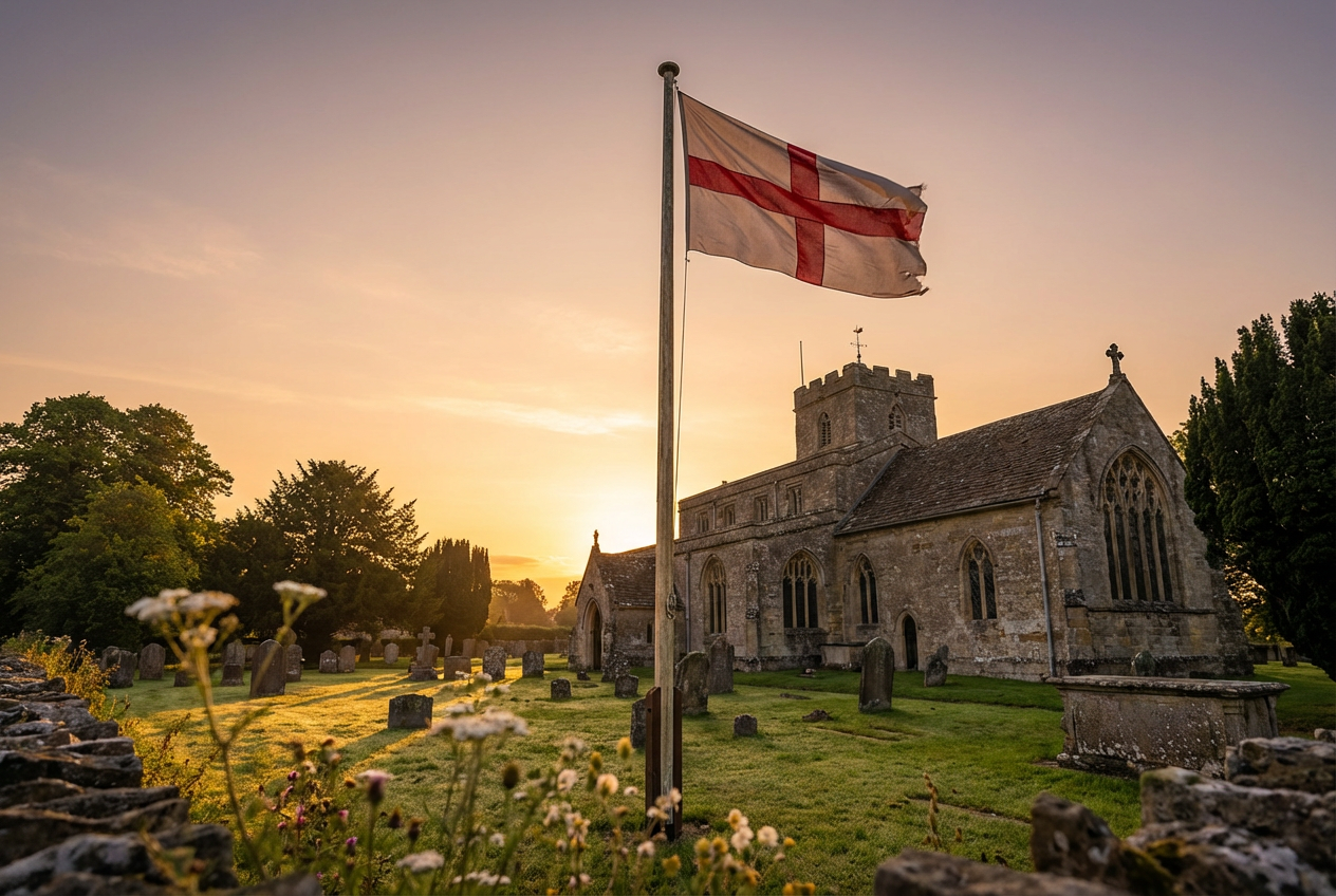England's Flag Symbol Graces Homes Amid Calls for Biblical Reclamation of Its True Meaning