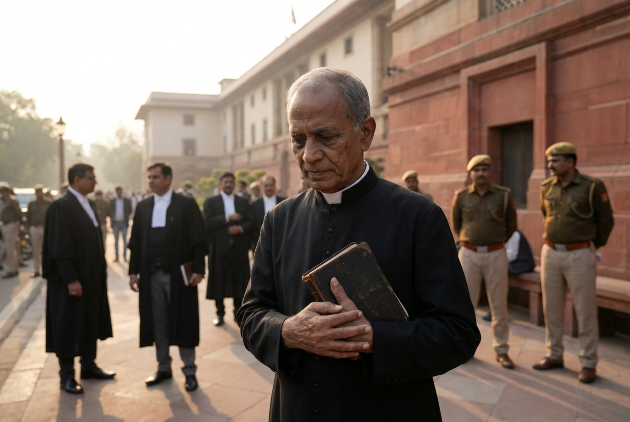 Religious Freedom Prevails as Court Halts Charges Against Faithful PreacherThe site's core strategy asks for a curiosity gap, highlighting impact, tension, or development without revealing the full story. The article's core is the Supreme Court staying proceedings, with broader context of persecution and laws against religious sentiments. Headline: "Religious Freedom Prevails as Court Halts Charges Against Faithful Preacher" – This reveals a positive development (ruling in favor), implies pressure on believers (charges), ties to faith (faithful preacher), hints at persecution without spoiling details. It's 8 words, fits Impact/Development style (~35%). No power word used, as count is 0, but none needed for credibility. Creates curiosity: Why was he charged? What does this mean for believers? Balanced toward hope with "Prevails".Religious Freedom Prevails as Court Halts Charges Against Faithful Preacher