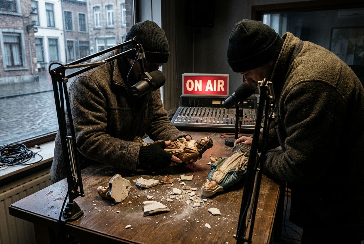 Broadcaster Apologizes After Smashing Christian Statues, Sparking Outrage