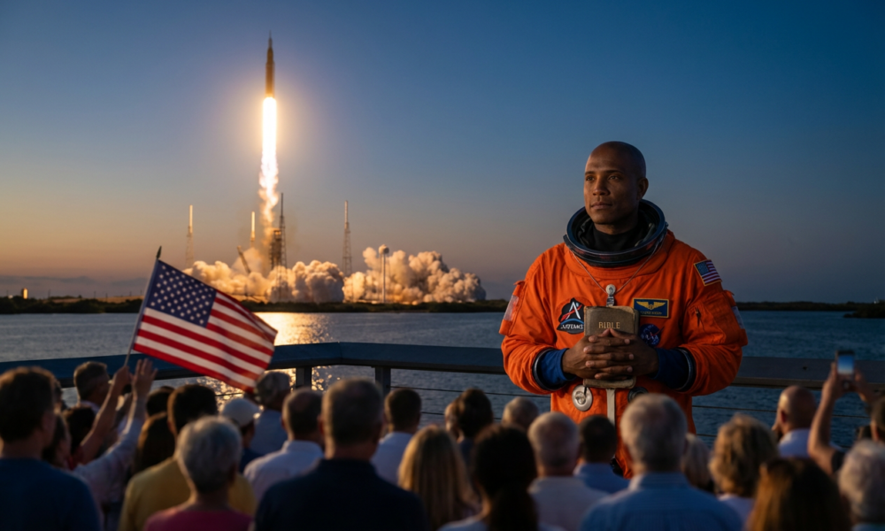 Christian Astronaut's Lunar Journey Sparks Prayerful Vigil for God's Hand in Space