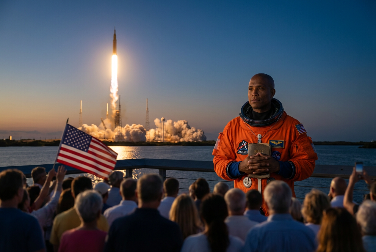 Christian Astronaut's Lunar Journey Sparks Prayerful Vigil for God's Hand in Space